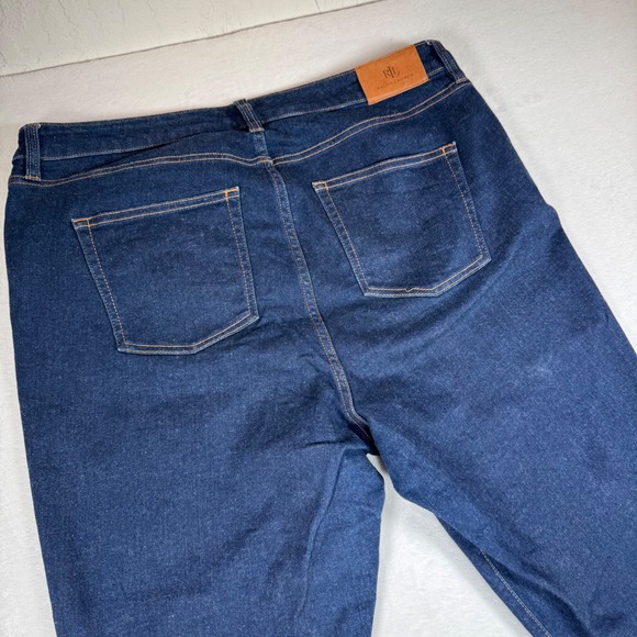 Lauren Ralph Lauren Women's Dark Wash Denim Jeans Size 16W - Picture 8 of 11